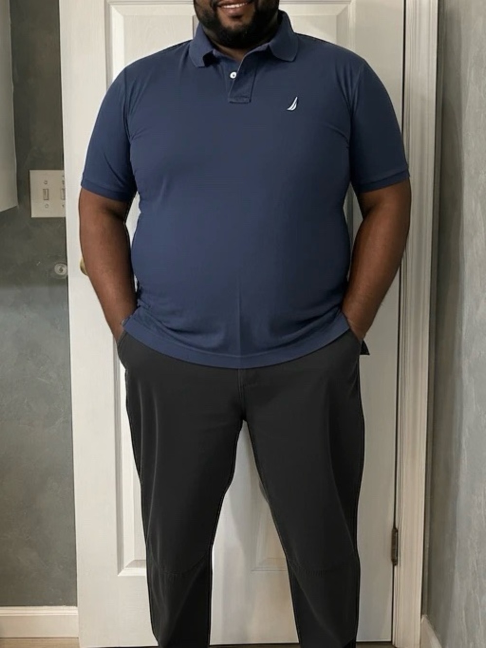 Nautica Men's XL Classic Fit Navy Polo Shirt, Casualwear, Golf